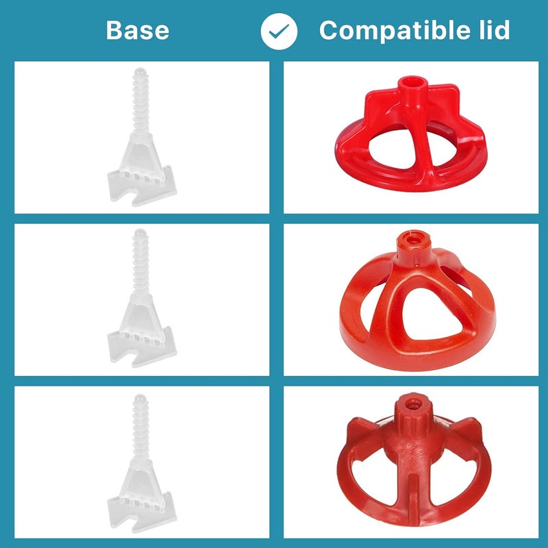 Threetwone Pro-Grade 1/8" Professional Tile Leveling System Kit 300 Base+100 caps for Floor & Precision Gap Control |Effortless DIY Install(300 Base+100 caps, 1/8) - Image 3